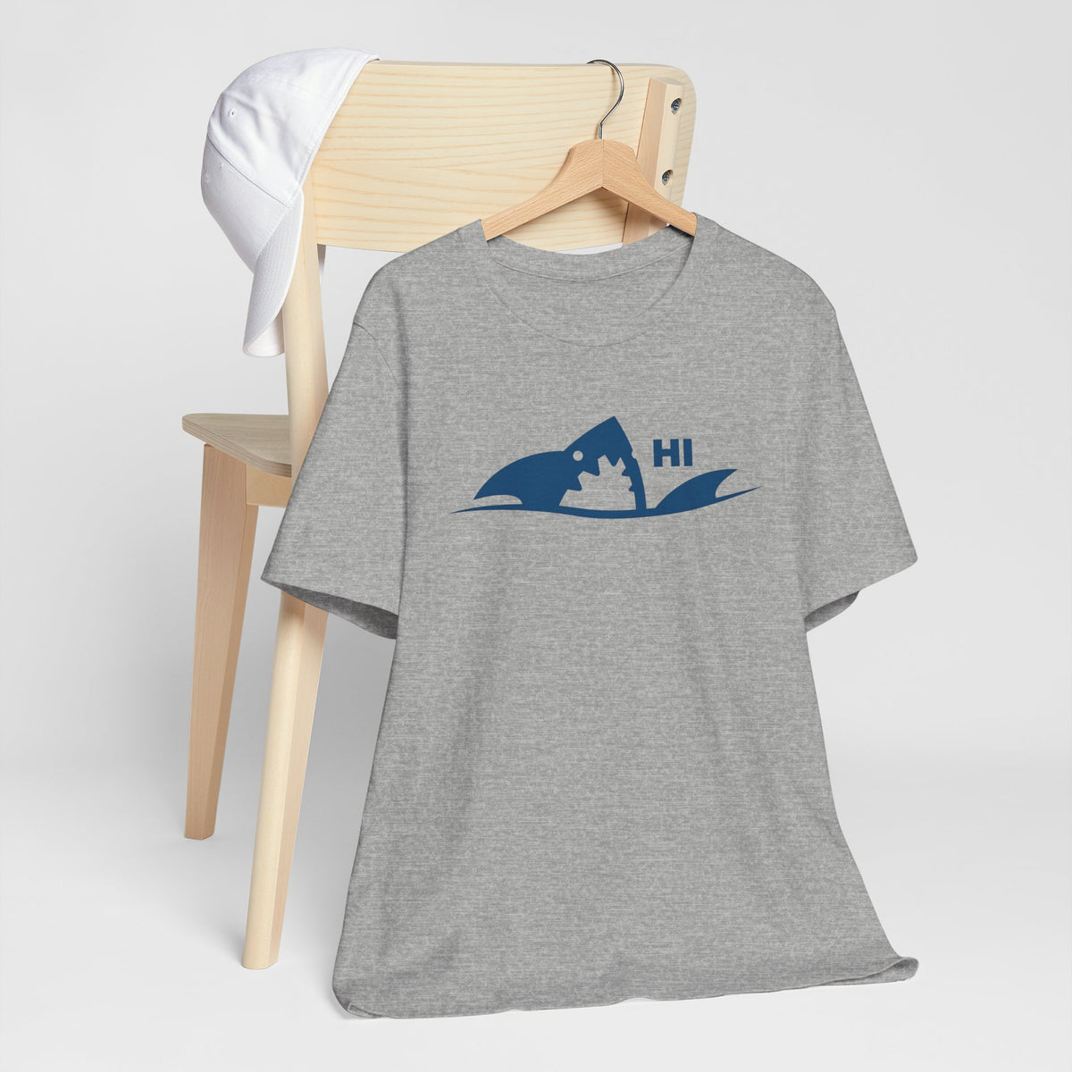 "I Don't Bite" Tribal Shark Graphic T-Shirt.