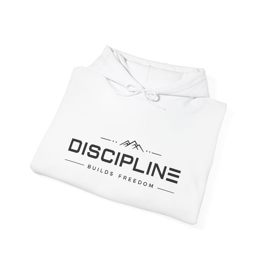 "Discipline Builds Freedom" Hoodie - Unisex Heavyweight Motivational Sweatshirt.