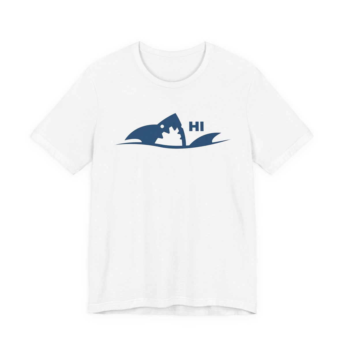 "I Don't Bite" Tribal Shark Graphic T-Shirt.