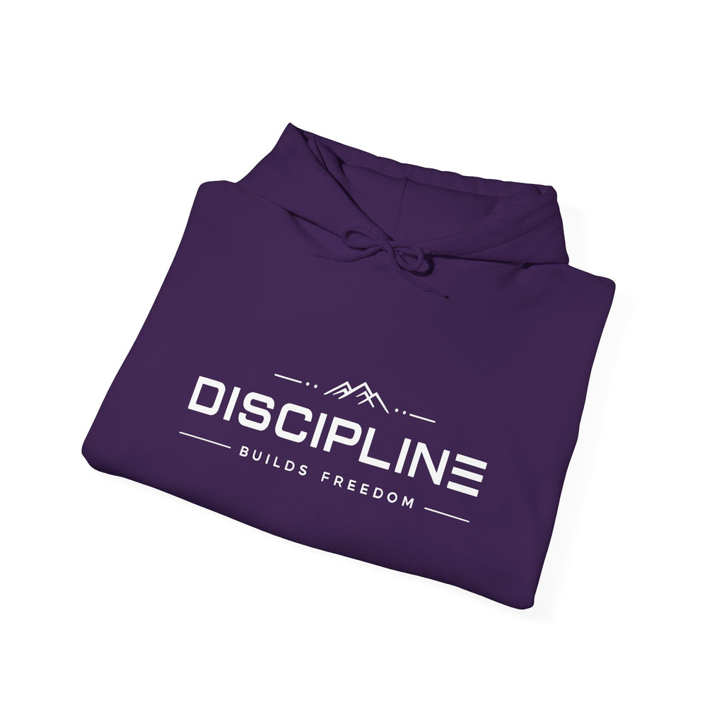 "Discipline Builds Freedom" Hoodie - Unisex Heavyweight Motivational Sweatshirt.