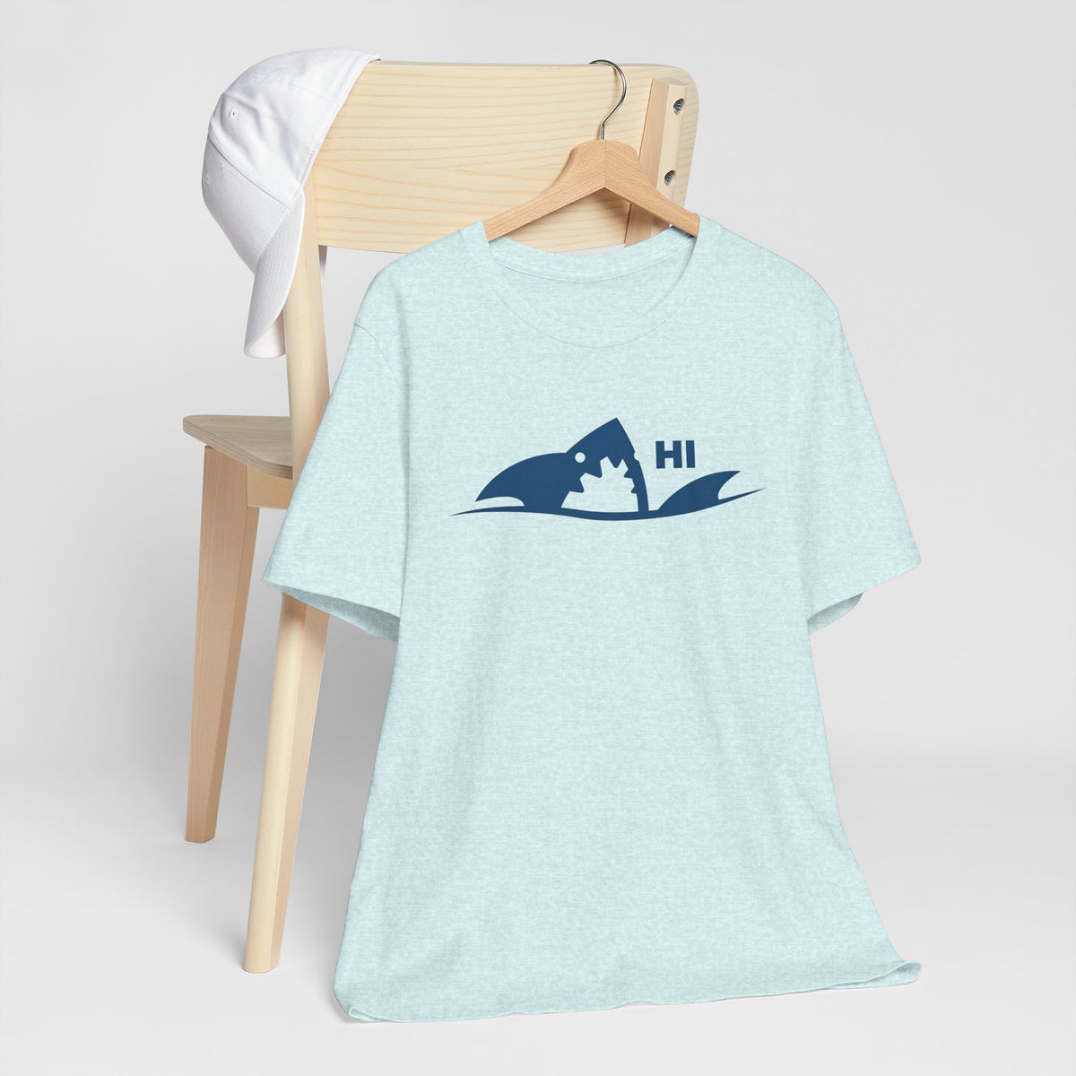 "I Don't Bite" Tribal Shark Graphic T-Shirt.