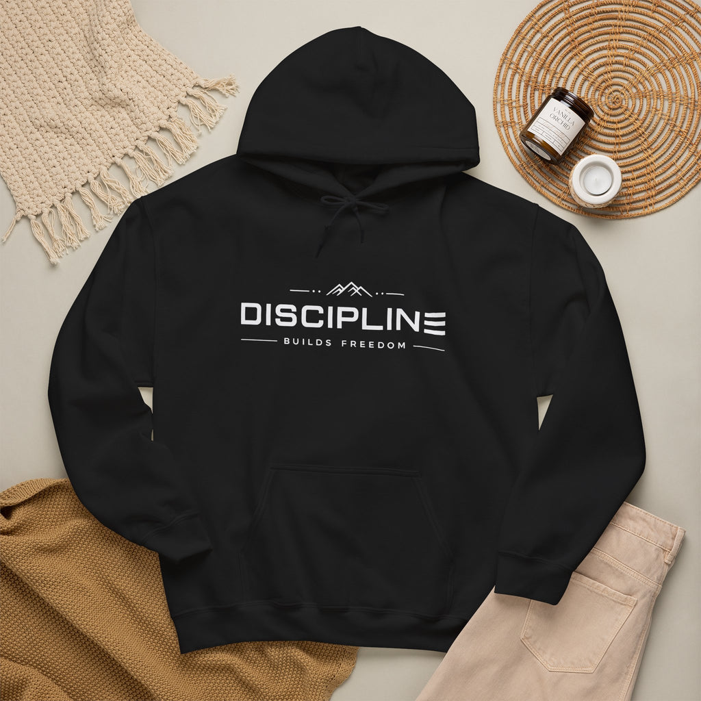 "Discipline Builds Freedom" Hoodie - Unisex Heavyweight Motivational Sweatshirt.