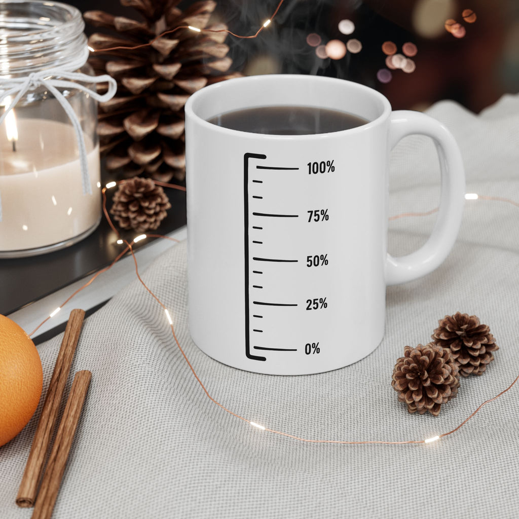 "Refill to Continue" Funny Energy Meter Ceramic Mug (11oz, 15oz).