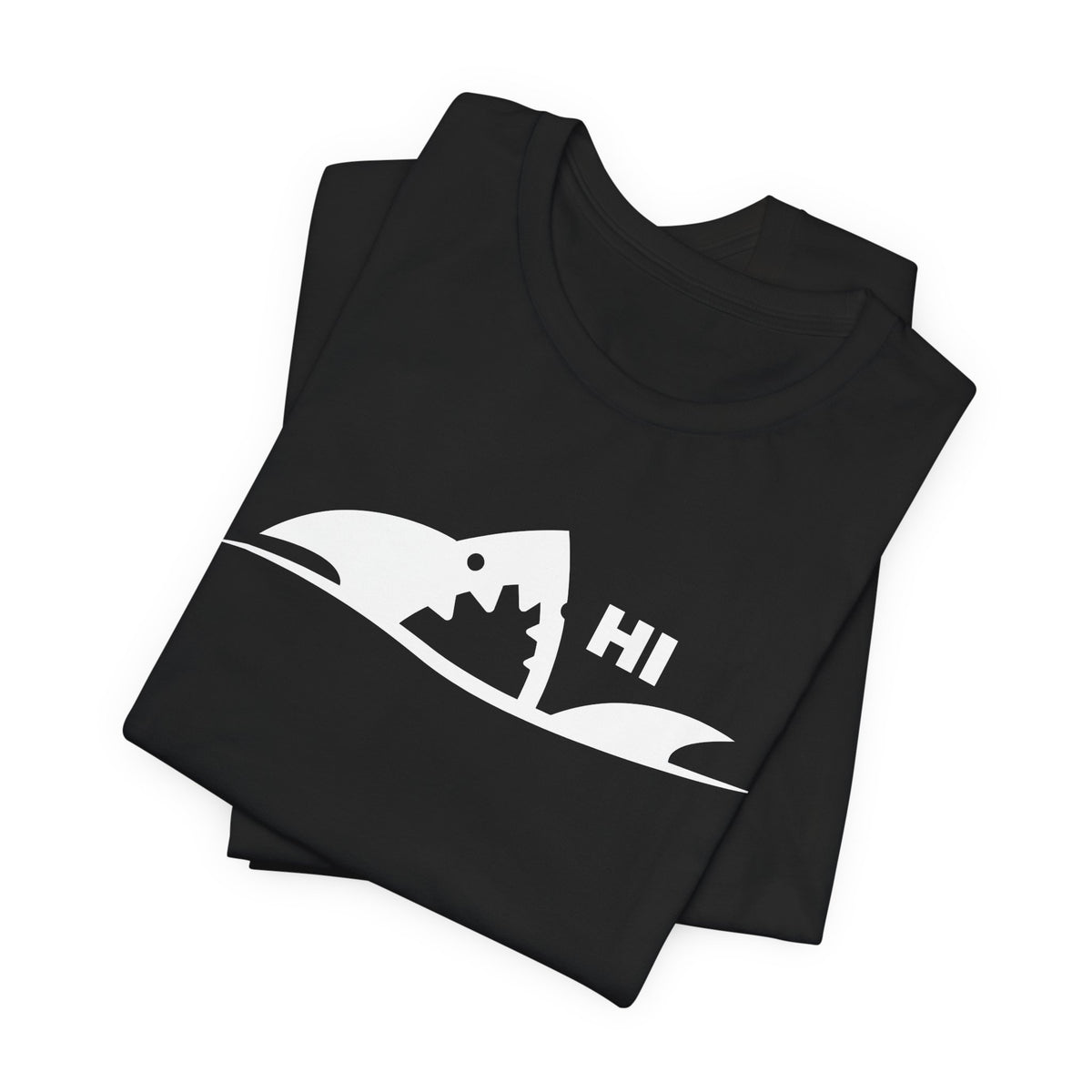"I Don't Bite" Tribal Shark Graphic T-Shirt.