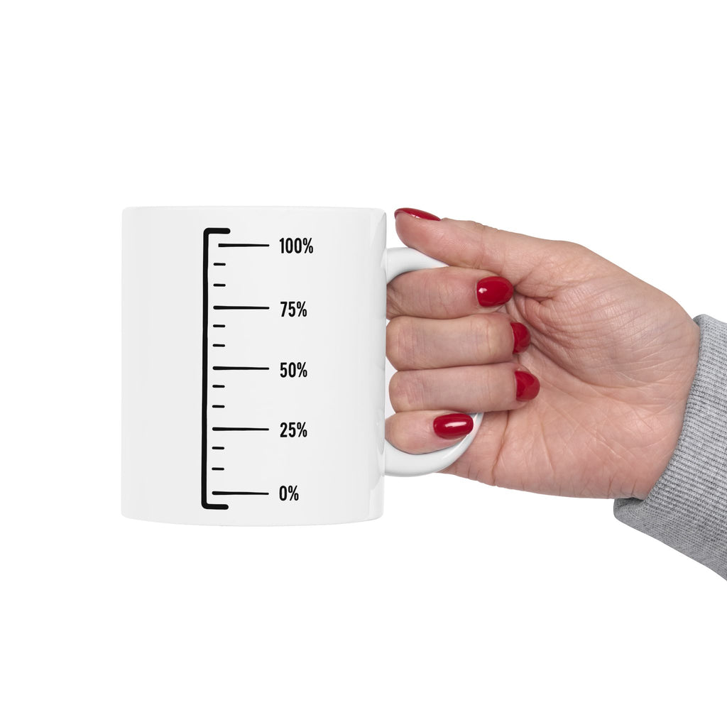 "Refill to Continue" Funny Energy Meter Ceramic Mug (11oz, 15oz).