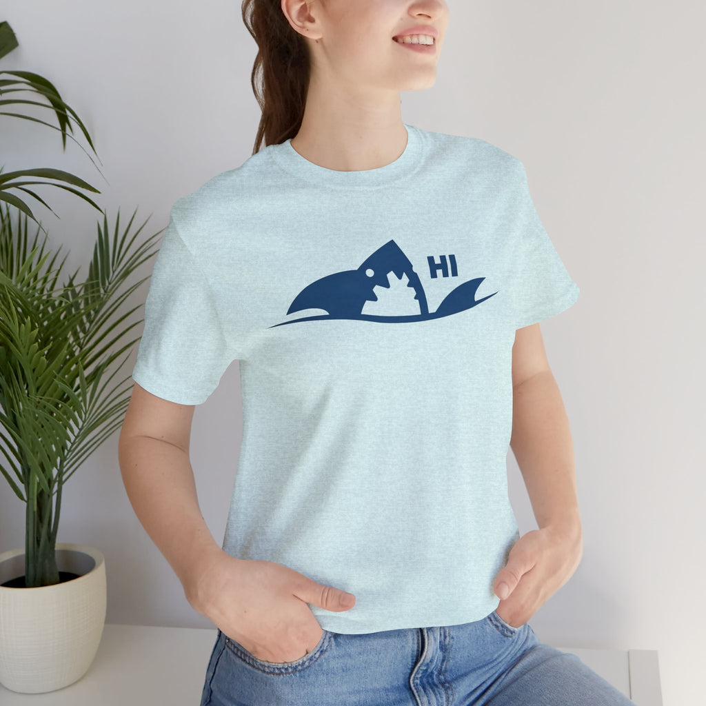 "I Don't Bite" Tribal Shark Graphic T-Shirt.