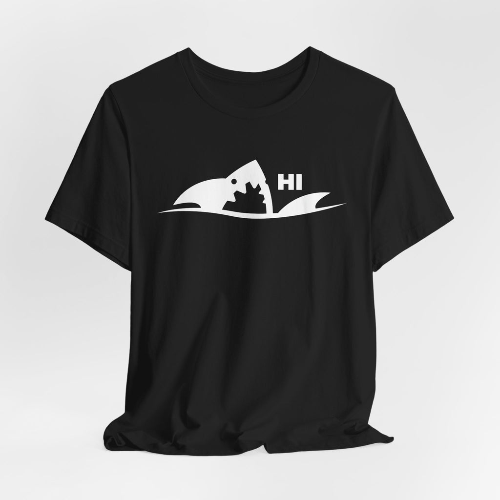 "I Don't Bite" Tribal Shark Graphic T-Shirt.
