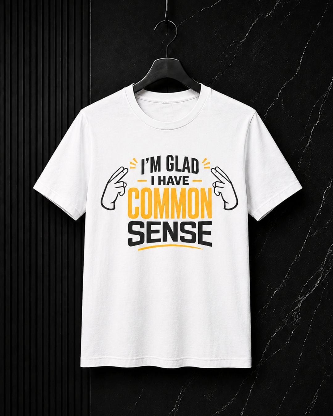 Common Sense & 100% IQ Graphic Tee.