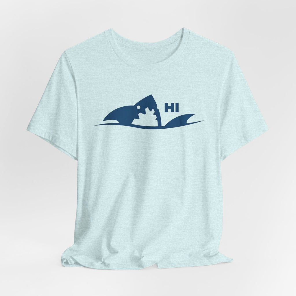 "I Don't Bite" Tribal Shark Graphic T-Shirt.