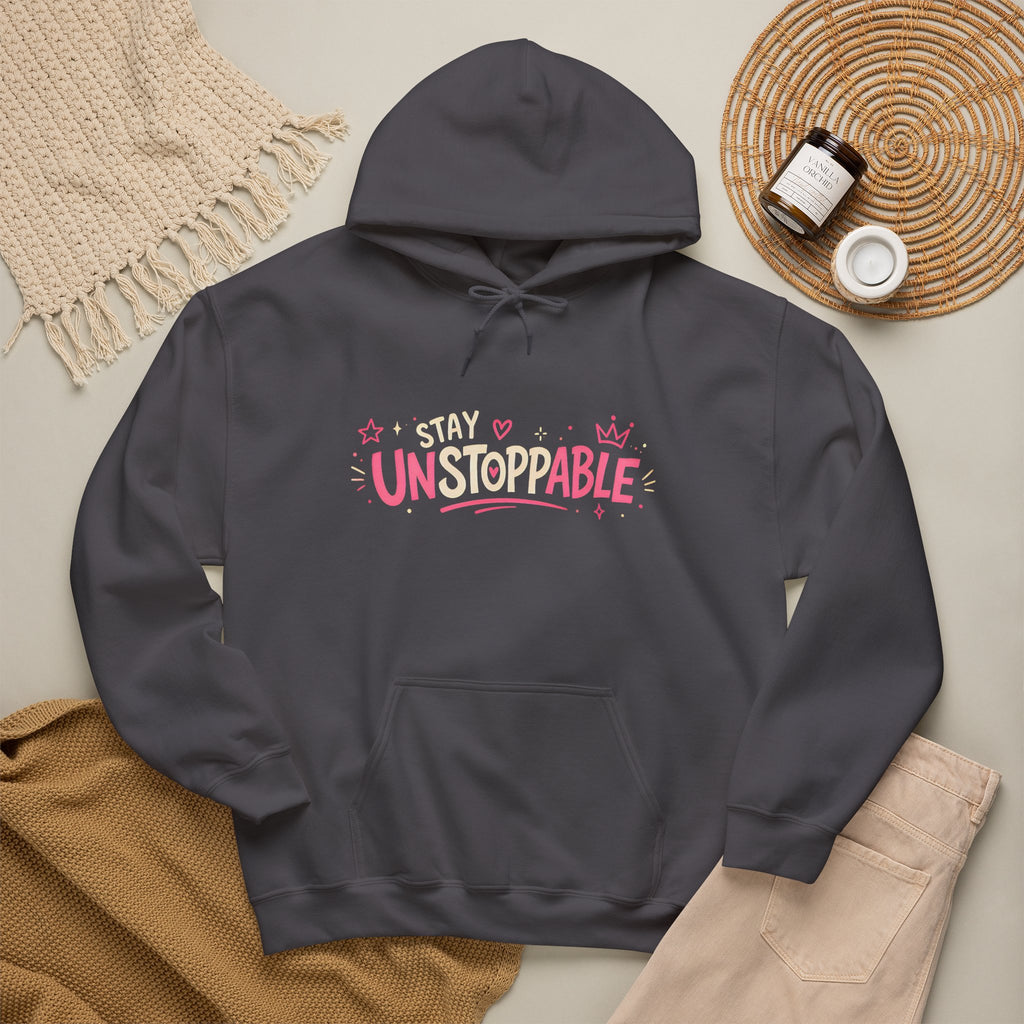"Stay Unstoppable" Graphic Hoodie - Unisex Heavy Blend Sweatshirt.