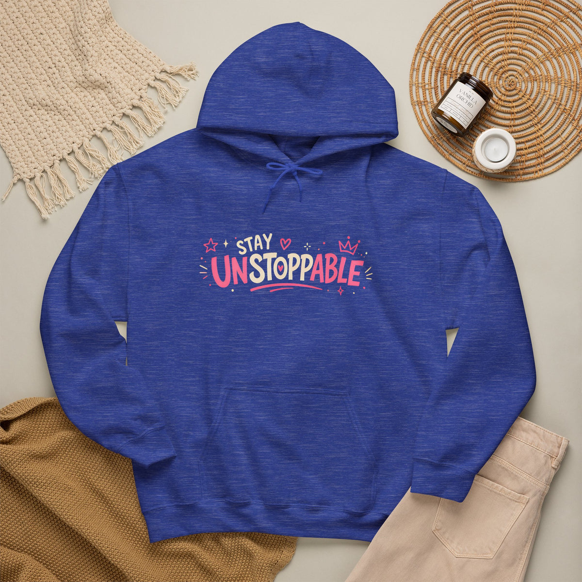 "Stay Unstoppable" Graphic Hoodie - Unisex Heavy Blend Sweatshirt.