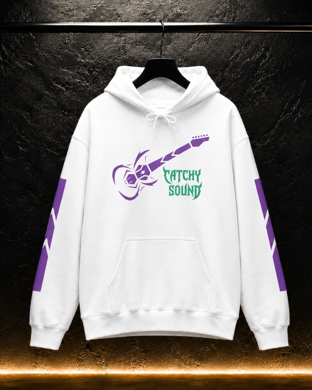 "Catchy Sound"  Electric Guitar Graphic Unisex Hoodie.