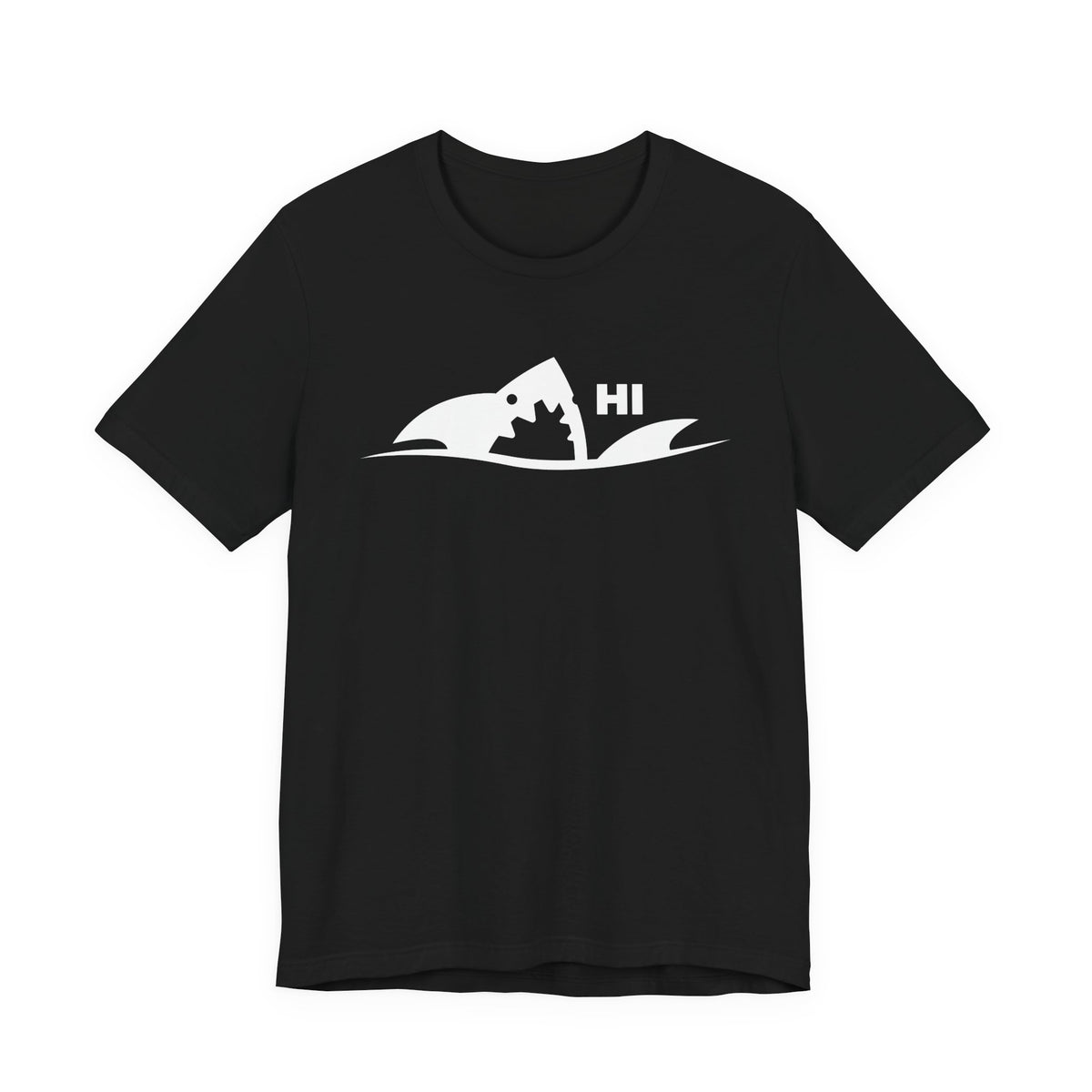 "I Don't Bite" Tribal Shark Graphic T-Shirt.