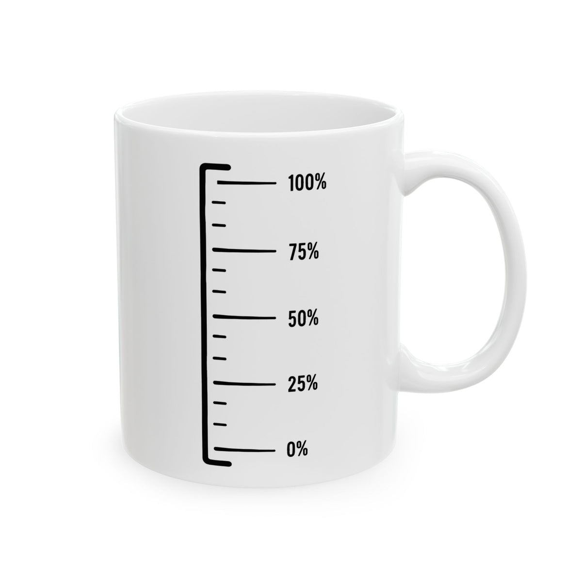 "Refill to Continue" Funny Energy Meter Ceramic Mug (11oz, 15oz).