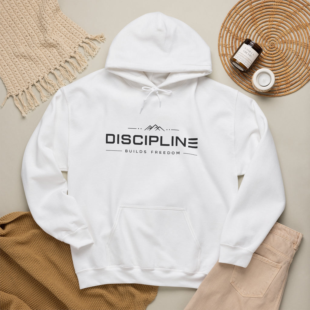 "Discipline Builds Freedom" Hoodie - Unisex Heavyweight Motivational Sweatshirt.