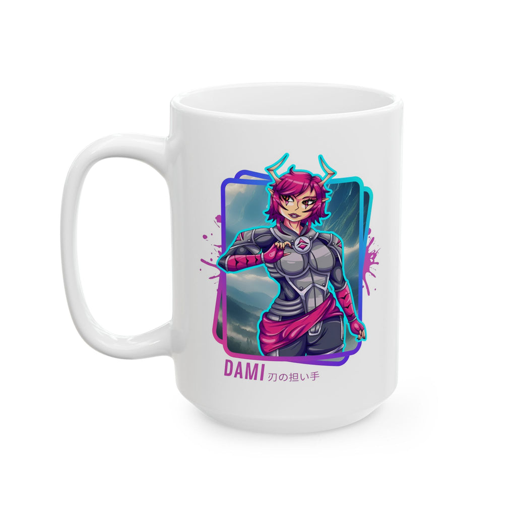 Taza de cerámica con ilustración original (325 ml, 444 ml).