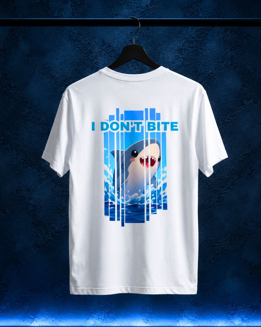 "Don't Panic" Shark Progress Bar Graphic T-Shirt.