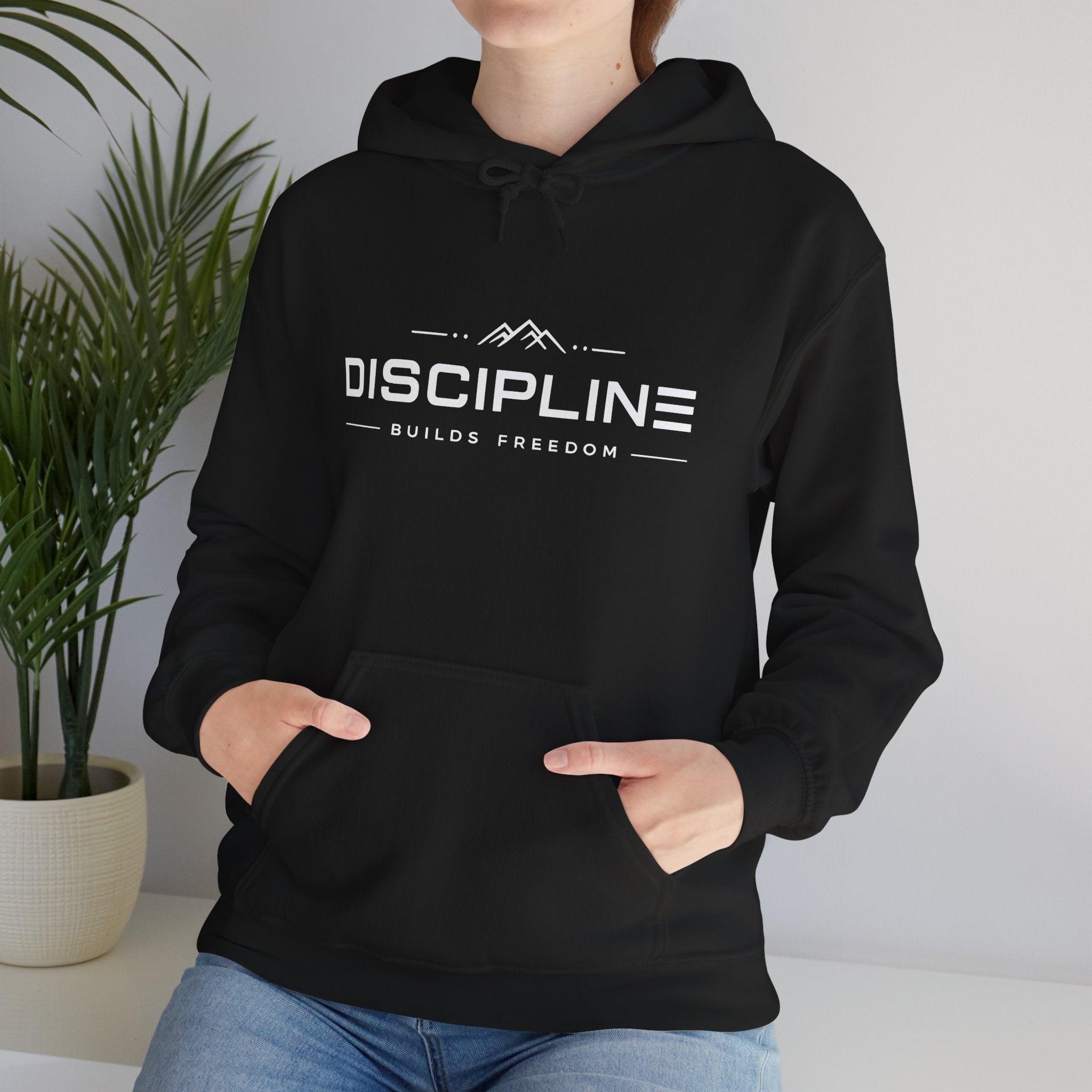 "Discipline Builds Freedom" Hoodie - Unisex Heavyweight Motivational Sweatshirt.