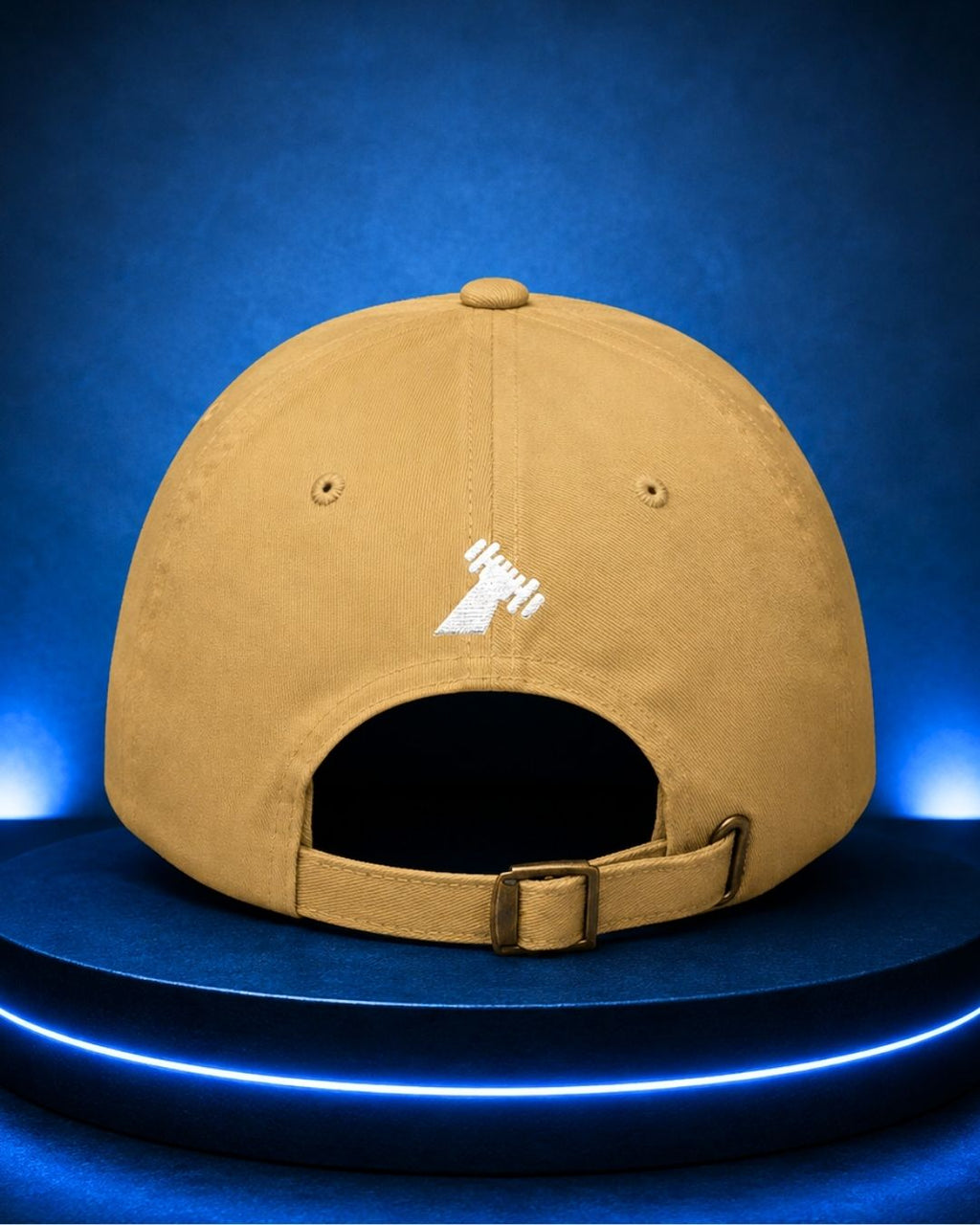 Motivational Fitness Hat with Dumbbell Graphic.