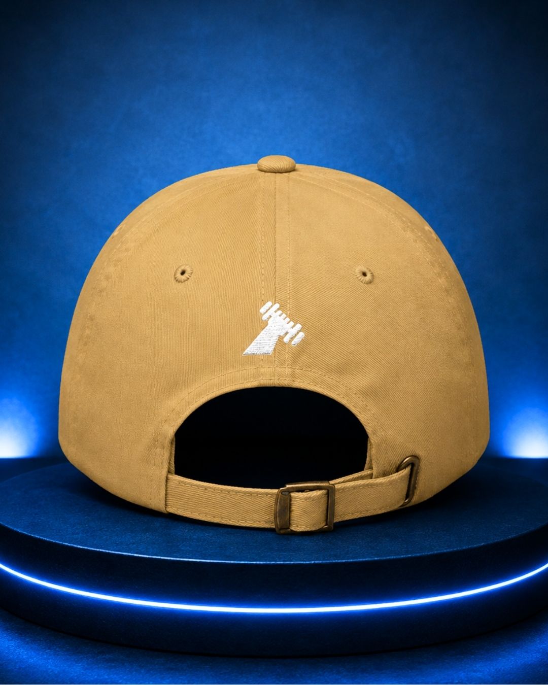 Motivational Fitness Hat with Dumbbell Graphic.