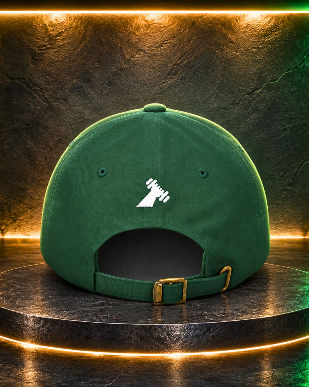 Motivational Fitness Hat with Dumbbell Graphic.