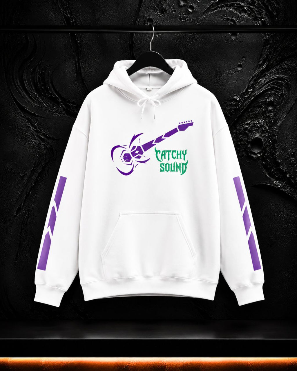 Catchy Sound Electric Guitar Graphic Unisex Hoodie.