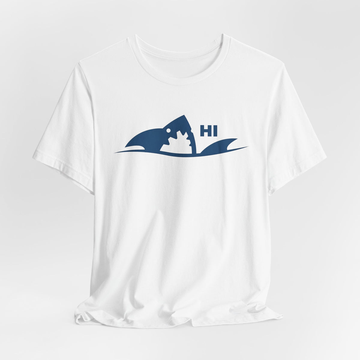 "I Don't Bite" Tribal Shark Graphic T-Shirt.
