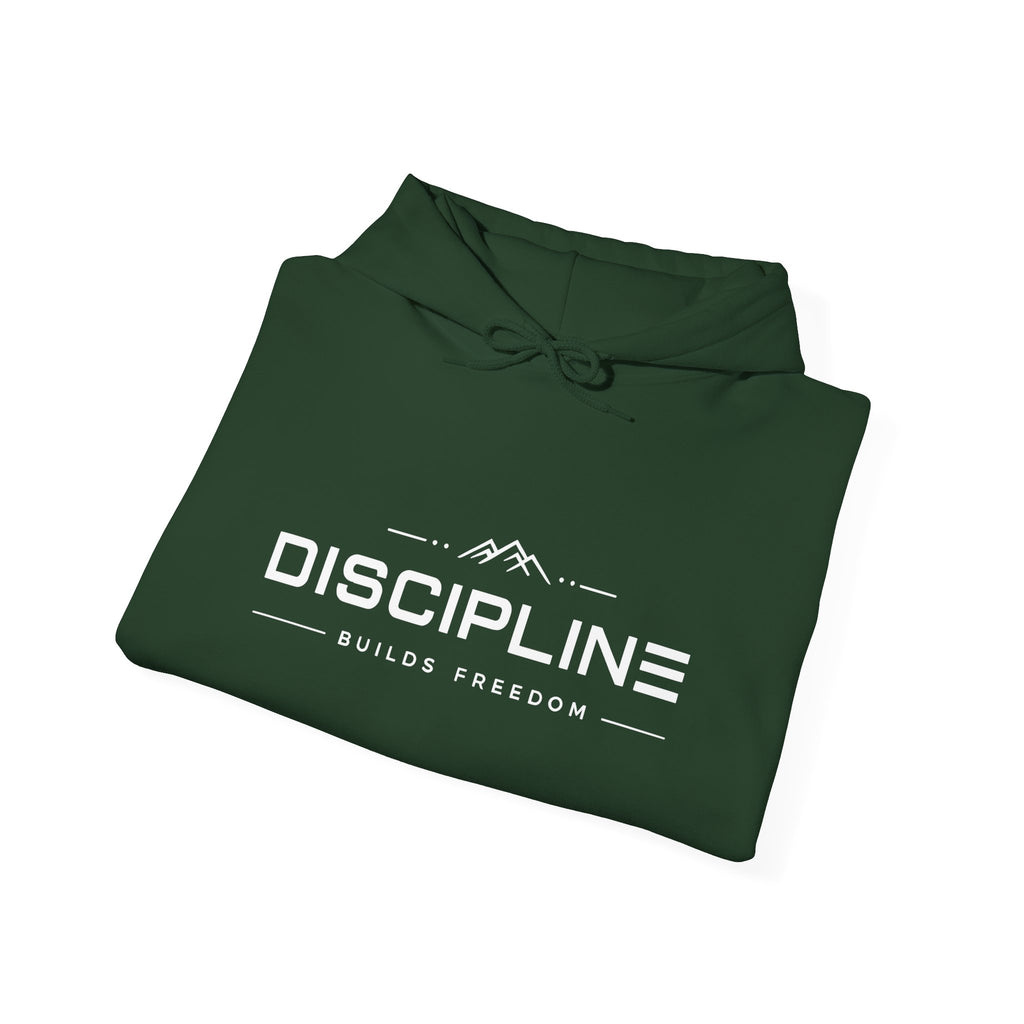 "Discipline Builds Freedom" Hoodie - Unisex Heavyweight Motivational Sweatshirt.