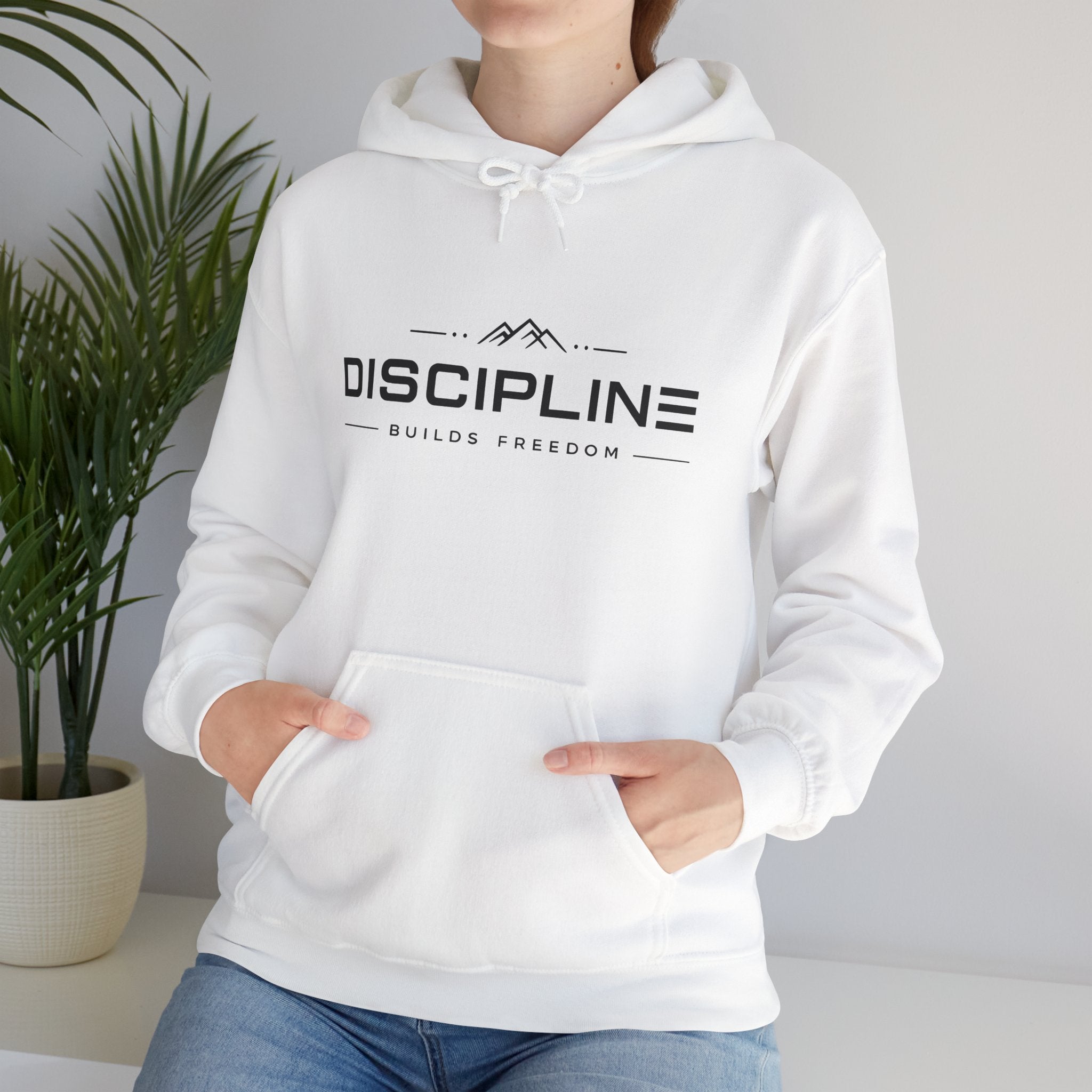"Discipline Builds Freedom" Hoodie - Unisex Heavyweight Motivational Sweatshirt.