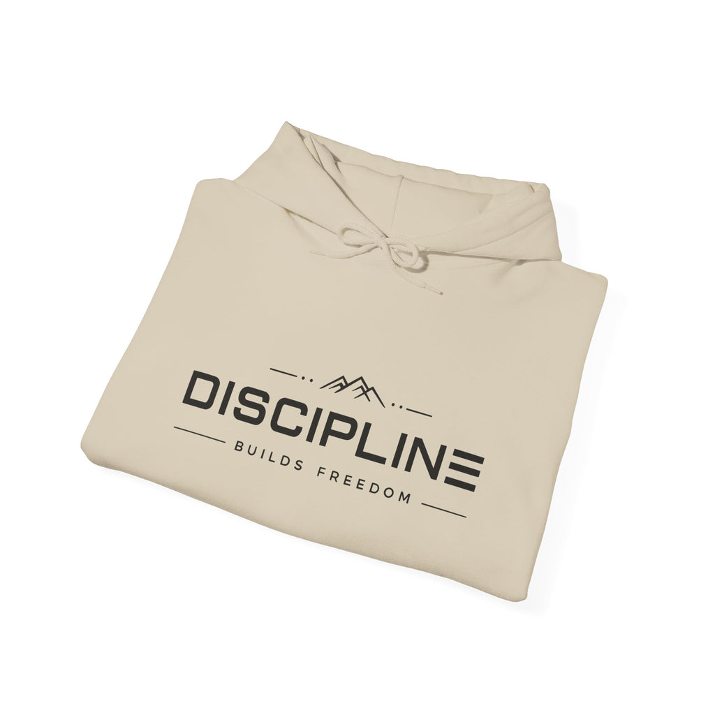 "Discipline Builds Freedom" Hoodie - Unisex Heavyweight Motivational Sweatshirt.