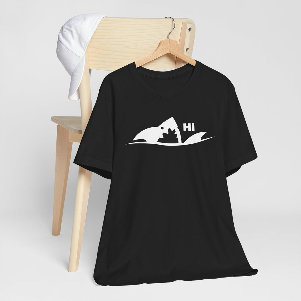 "I Don't Bite" Tribal Shark Graphic T-Shirt.