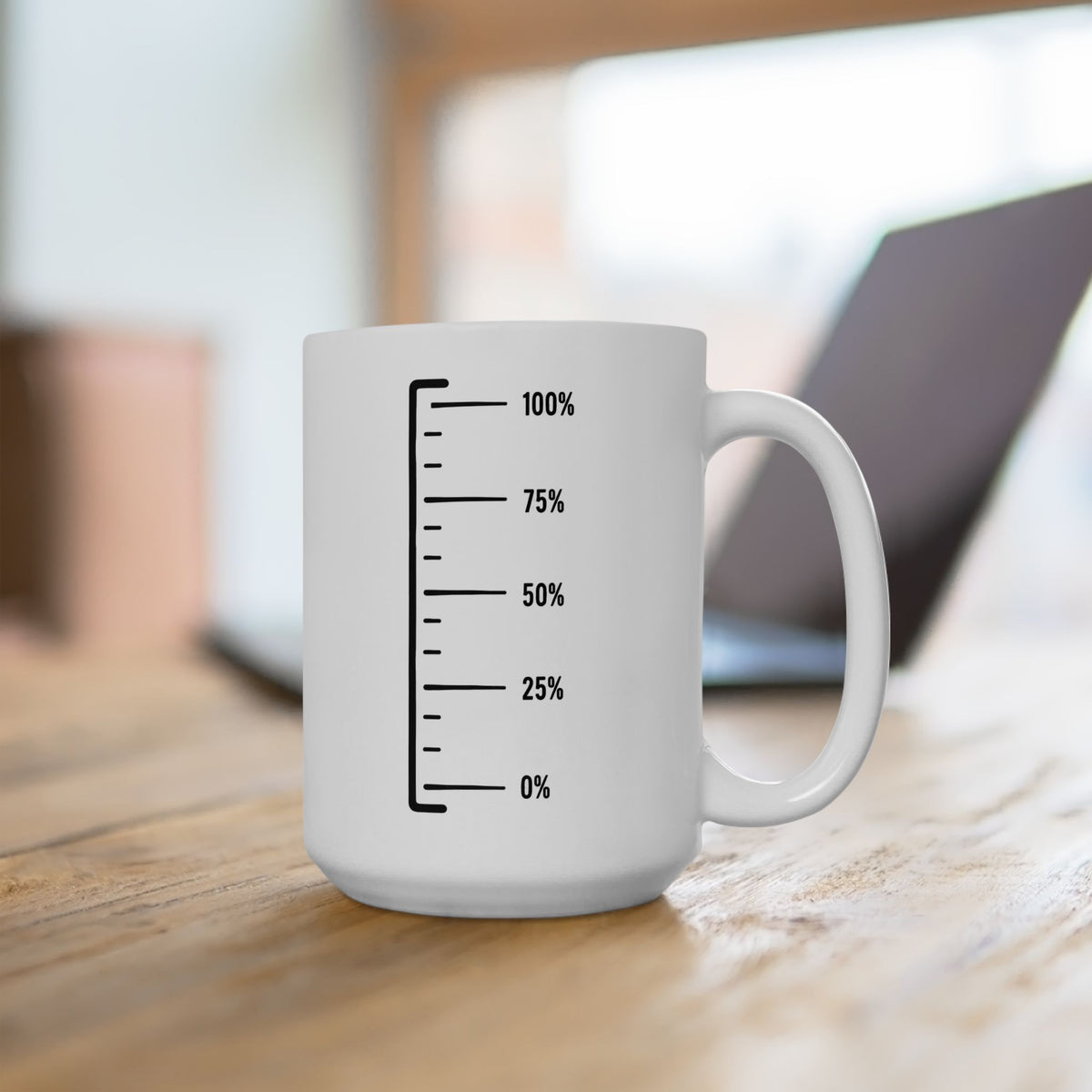 "Refill to Continue" Funny Energy Meter Ceramic Mug (11oz, 15oz).