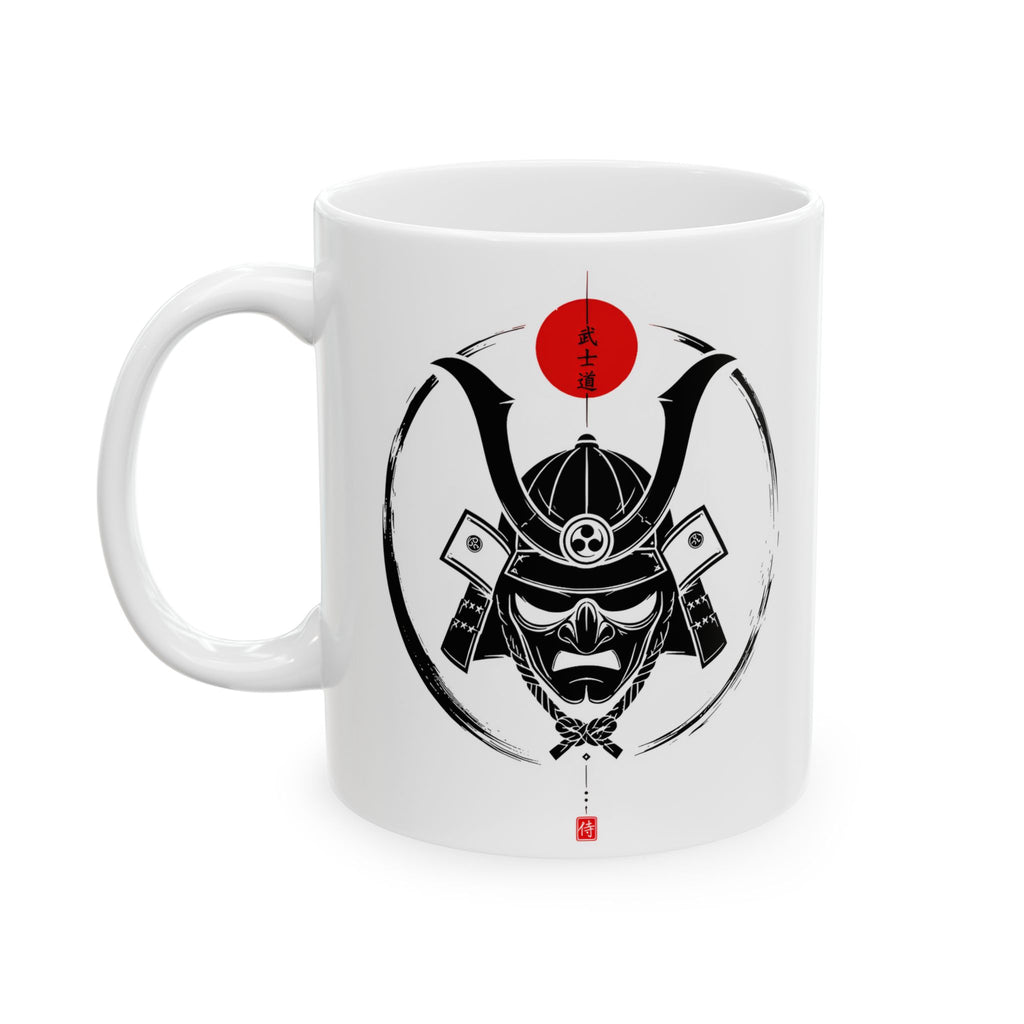Minimalist Samurai Ceramic Mug (11oz, 15oz).