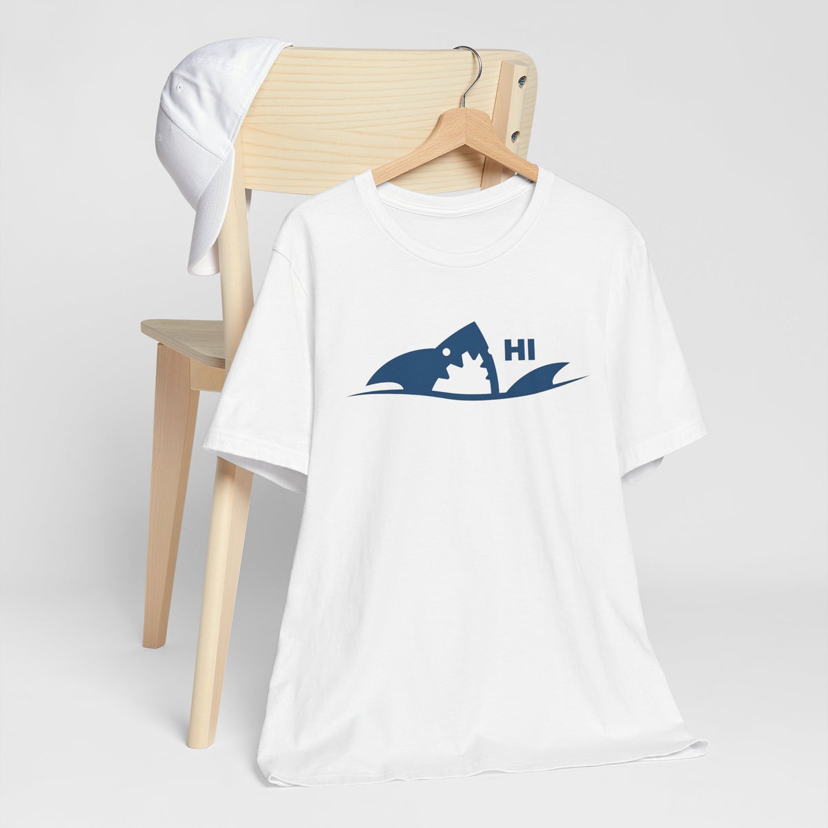 "I Don't Bite" Tribal Shark Graphic T-Shirt.