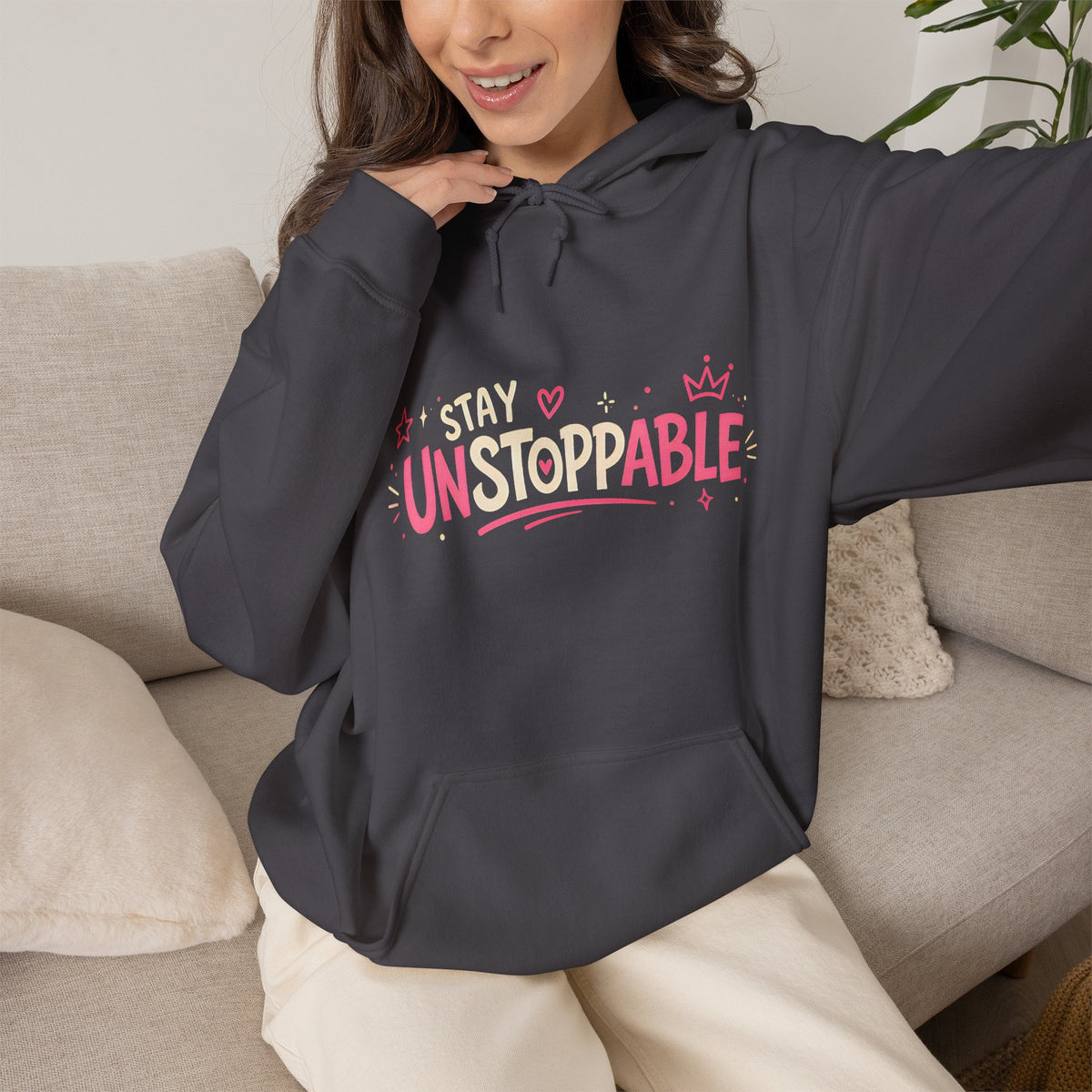 "Stay Unstoppable" Graphic Hoodie - Unisex Heavy Blend Sweatshirt.