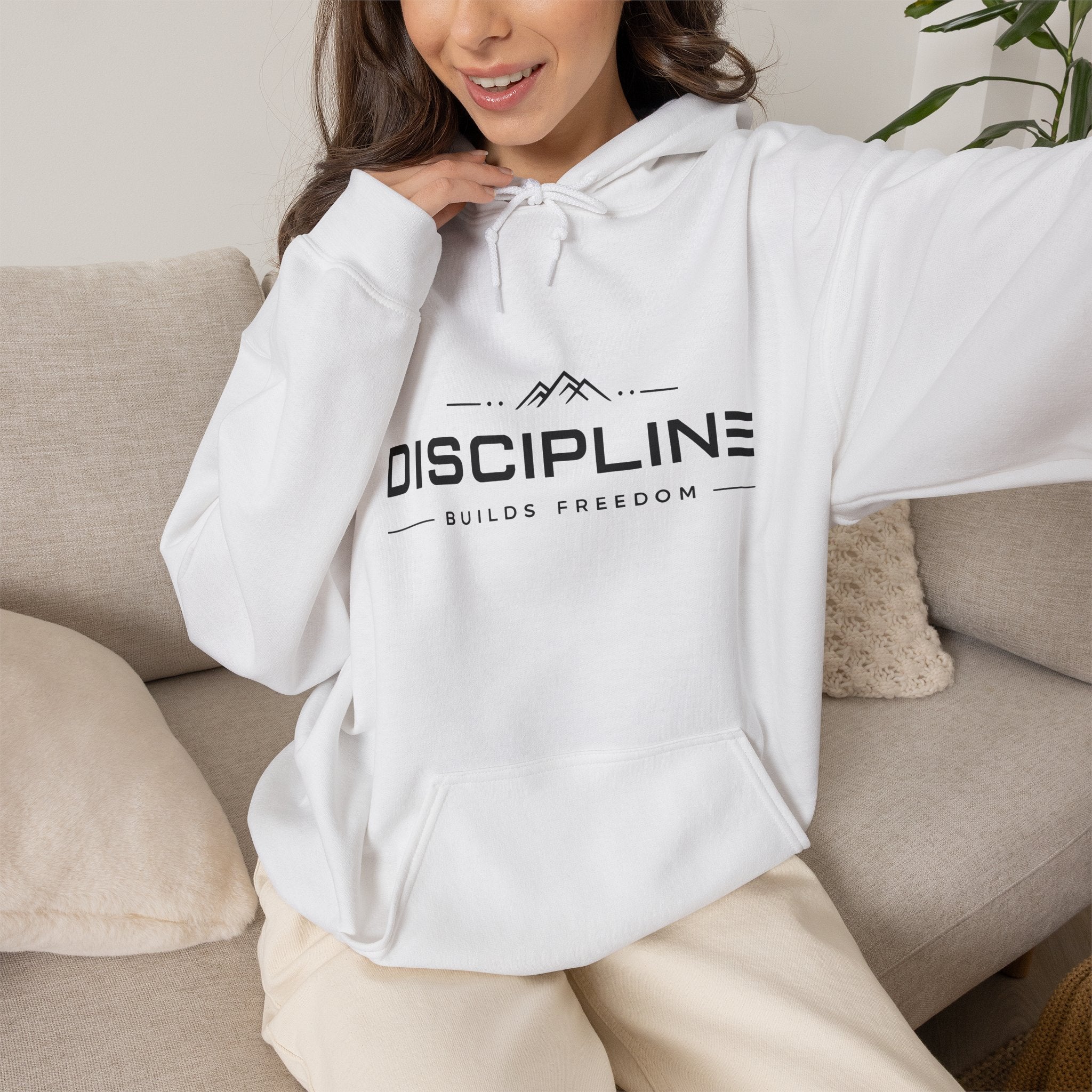 "Discipline Builds Freedom" Hoodie - Unisex Heavyweight Motivational Sweatshirt.