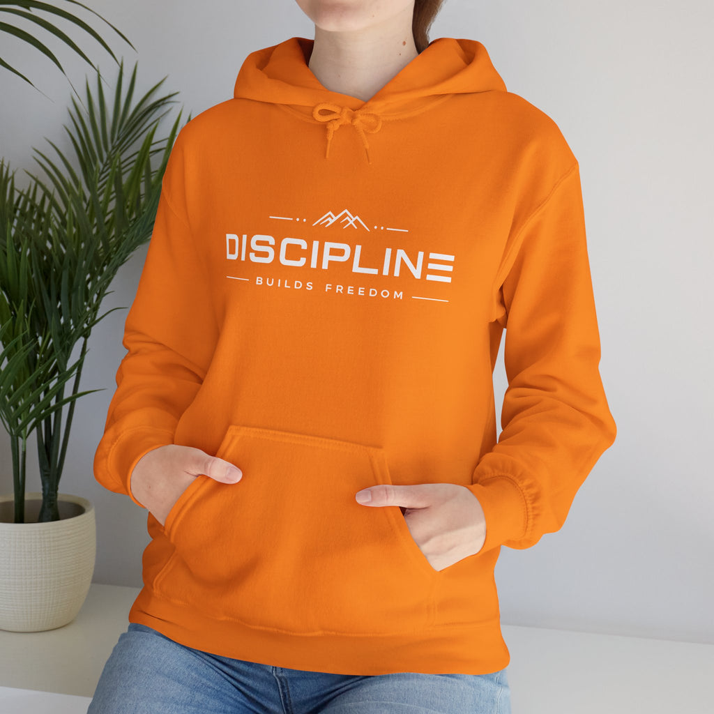 "Discipline Builds Freedom" Hoodie - Unisex Heavyweight Motivational Sweatshirt.
