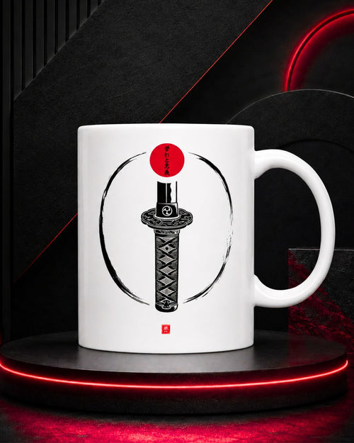 Minimalist Samurai Ceramic Mug (11oz, 15oz).